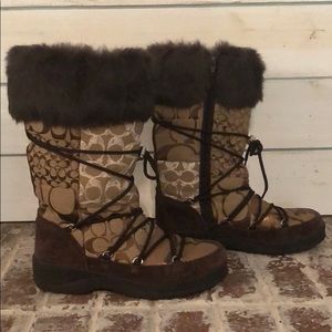 Coach Laurilyn Fur Boots